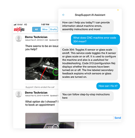 real-time support using video questions