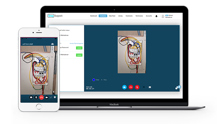 Snapsupport-live video chat with customers and field support team